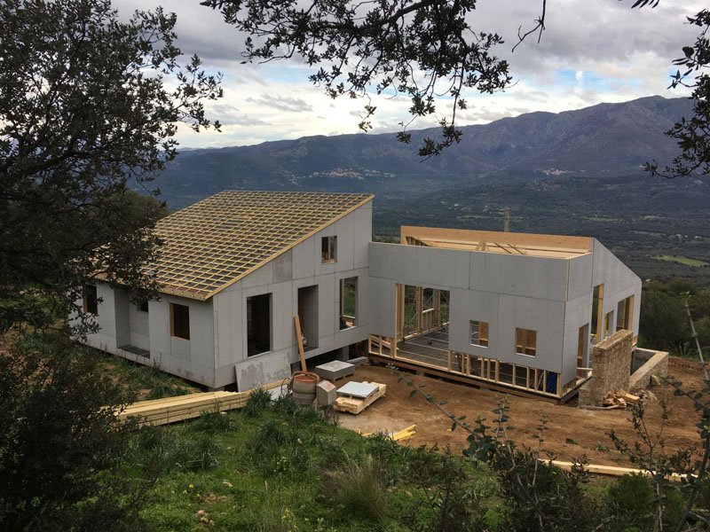 Construction maison à ossature en bois Bastia